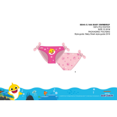 Nickelodeon Baby Shark baba fürdőruha alsó kislányoknak - világosrózsaszín - 80