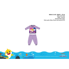 Nickelodeon Baby Shark baba pizsama - jersey pamut pizsama - lila - 86 gyerek hálóing, pizsama