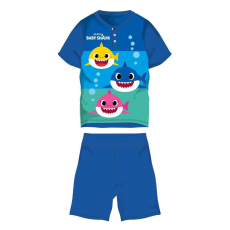 Nickelodeon Baby Shark nyári rövid ujjú gyerek pizsama - pamut jersey pizsama - középkék-kék - 104