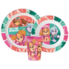 Nickelodeon Mancs Őrjárat étkészlet, micro műanyag szett 260 ml-es pohárral Nr5 babaétkészlet