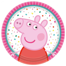 Nickelodeon Peppa malac Confetti papírtányér 8 DARABOS, 18 cm Nr2 party kellék