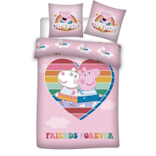 Nickelodeon Peppa malac Love ágyneműhuzat 140×200 cm, 63×63 cm microfibre babaágynemű, babapléd