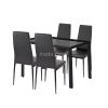  Nicole 4+1 étkező garnitúra fekete