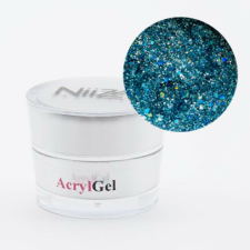 NiiZA AcrylGel - Glitter Türkiz 15g lakk zselé
