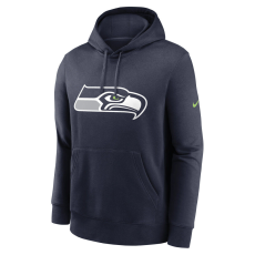 Nike club fleece pullover hoodie - nfl seattle seahawks pulóver férfi kék l