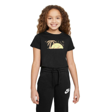 Nike Póló Nike G Nsw Póló Sun Swoosh Crop DQ4376010 gyerekeknek Fekete M