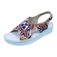  Nikki multicolor női bőr szandál