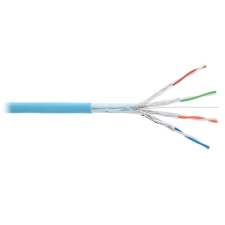 Nikomax falikábel F/FTP, Cat6a ,Dca , ,LSOH , 500m ,világoskék kábel és adapter