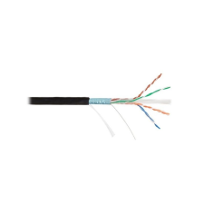 Nikomax falikábel F/UTP, Cat.6, Fca, PE, 305m, fekete, kültéri (NKL 4740B-BK) kábel és adapter