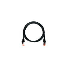Nikomax Patch kábel S/FTP CAT6a LSOH, Essential Series,  1m, fekete kábel és adapter