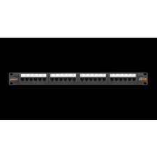 Nikomax - UTP Patch panel, Cat.5e, szerszámmal szerelhető, 1U - NMC-RP24UD2-1U-BK egyéb hálózati eszköz