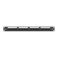 Nikomax - UTP Patch panel, Cat.6, szerszámmal szerelhető,1U - NMC-RP24UE2-1U-BK egyéb hálózati eszköz