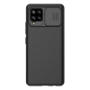 Nillkin Camshield műanyag telefonvédő ( Samsung Galaxy A42 (SM-A425F) szilikon keret, közepesen ütésálló, csíkos) fekete
