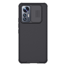 Nillkin CAMSHIELD PRO műanyag telefonvédő (szilikon keret, közepesen ütésálló, kamera védelem, csíkos minta) FEKETE Xiaomi 12 Lite tok és táska
