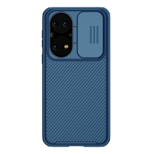 Nillkin CAMSHIELD PRO műanyag telefonvédő (szilikon keret, közepesen ütésálló, kamera védelem, csíkos minta) SÖTÉTKÉK Huawei P50 tok és táska