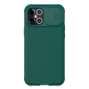 Nillkin CAMSHIELD PRO műanyag telefonvédő (szilikon keret, közepesen ütésálló, kamera védelem, csíkos minta) SÖTÉTZÖLD Apple iPhone 12 Pro Max