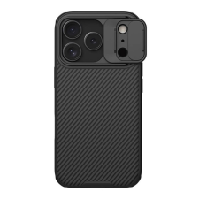 Nillkin CAMSHIELD PRO szilikon telefonvédő (ütésállóság, kameravédő, csíkos) FEKETE Apple iPhone 17 Pro tok és táska