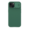 Nillkin CAMSHIELD PRO szilikon telefonvédő (ütésállóság, kameravédő, csíkos) SÖTÉTZÖLD Apple iPhone 15 Plus (GP-147678) (GP-147678)