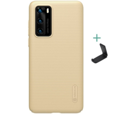 Nillkin Huawei P40, Műanyag hátlap védőtok, stand, Nillkin Super Frosted, arany tok és táska