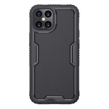 Nillkin iPhone 12 Pro Max NILLKIN TACTICS szilikon telefonvédő műanyag belső, rombusz, FEKETE tok és táska