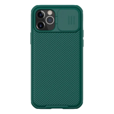 Nillkin iPhone 12 Pro NILLKIN CAMSHIELD PRO szilikon telefonvédő ütésállóság, csíkos, SÖTÉTZÖLD tok és táska