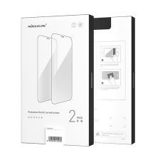 Nillkin képernyővédő üveg 2db (3D, full cover, tokbarát, ujjlenyomatmentes, 0.33mm, 9H) FEKETE Xiaomi 13 Pro mobiltelefon kellék