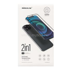 Nillkin képernyővédő üveg 2in1 (3D, 0.33mm, 9H + kameravédő fólia) FEKETE (GP-126183) mobiltelefon kellék