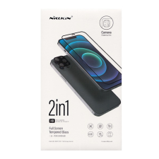 Nillkin képernyővédő üveg 2in1 (3d full cover, íves, karcálló, 0.33mm, 9h + kameravédő fólia) fekete gp-103607 mobiltelefon kellék