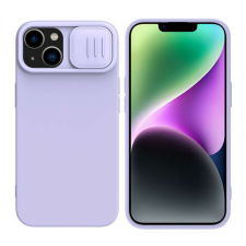 Nillkin Libatoll pentru iPhone 15 Plus – Nillkin CamShield selymes MagSafe szilikon – ködös lila tok és táska