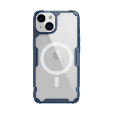 Nillkin NATURE PRO MAGNETIC műanyag telefonvédő (közepesen ütésálló, légpárnás sarok, Magsafe rögzítés) SÖTÉTKÉK Apple iPhone 14 tok és táska