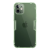 Nillkin NATURE szilikon telefonvédő (közepesen ütésálló, légpárnás sarok, 0.6 mm, ultravékony) SÖTÉTZÖLD Apple iPhone 12 mini