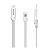 Nillkin PLUS III adatkábel és töltő (USB - microUSB / lightning 8pin, 100cm, lapos kábel) FEHÉR Apple IPAD 2, Apple IPAD Pro 11 (2018), Apple IPAD (3rd Generation), Apple IPAD, Gigaset GL390, Ap