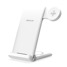 Nillkin PowerTrio Samsung Watch vezeték nélküli töltő 3in1 - fehér okosóra kellék