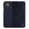 Nillkin QIN Apple iPhone 12 mini tok álló (Flip, oldalra nyíló, bankkártya tartó) sötétkék