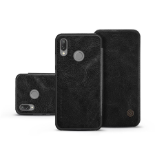 Nillkin Qin Huawei P20 Lite Oldalra Nyíló Flip Tok - Fekete (Bontott) (NL155107/bontott) tok és táska