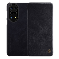 Nillkin QIN Huawei P50 tok álló (Flip, oldalra nyíló, bankkártya tartó) fekete tok és táska