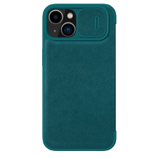 Nillkin Qin Pro bőr tok - sima bőr iPhone 14 Plus 6.7 2022 túláradó zöld tok és táska
