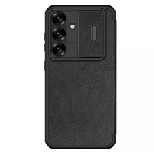 Nillkin Qin Pro Samsung Galaxy S25+ bőr flip tok, fekete tok és táska