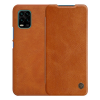 Nillkin QIN tok álló, bőr hatású (FLIP, oldalra nyíló, bankkártya tartó) BARNA [Xiaomi Mi 10 Lite 5G] (5996591019062)