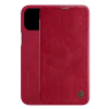 Nillkin QIN tok álló, bőr hatású (FLIP, oldalra nyíló, bankkártya tartó) PIROS Apple iPhone 12 Pro Max