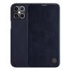 Nillkin QIN tok álló, bőr hatású (FLIP, oldalra nyíló, bankkártya tartó) SÖTÉTKÉK Apple iPhone 12 Pro Max