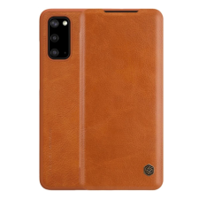 Nillkin QIN tok álló, bőr hatású (FLIP, oldalra nyíló, kártyazseb) BARNA tok és táska