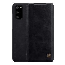 Nillkin QIN tok álló, bőr hatású (FLIP, oldalra nyíló, kártyazseb) FEKETE tok és táska