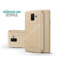 Nillkin Samsung A600F Galaxy A6 (2018) oldalra nyíló flipes tok - Nillkin Sparkle - gold tok és táska