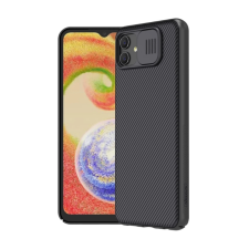 Nillkin Samsung Galaxy A04 Telefontok - Nillkin csúsztatható kameravédős fekete hátlap tok tok és táska