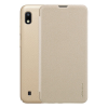 Nillkin SPARKLE műanyag telefonvédő (mikroszálas bőr hatású FLIP, oldalra nyíló) ARANY [Samsung Galaxy A10 (SM-A105F)] (5996457884209)