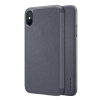 Nillkin SPARKLE műanyag telefonvédő (mikroszálas bőr hatású FLIP, oldalra nyíló) FEKETE Apple iPhone X 5.8, Apple iPhone XS 5.8