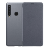 Nillkin SPARKLE műanyag telefonvédő (mikroszálas bőr hatású FLIP, oldalra nyíló) FEKETE Samsung Galaxy A9 (2018) SM-A920
