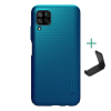 Nillkin Super Frosted Huawei P40 Lite 4G / Nova 6 SE műanyag védő (gumírozott, érdes felület + asztali tartó) sötétkék