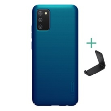 Nillkin Super Frosted műanyag mobiltelefon tok - sötétkék (Samsung Galaxy A02s) tok és táska